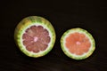 Variegated pink lemon Royalty Free Stock Photo